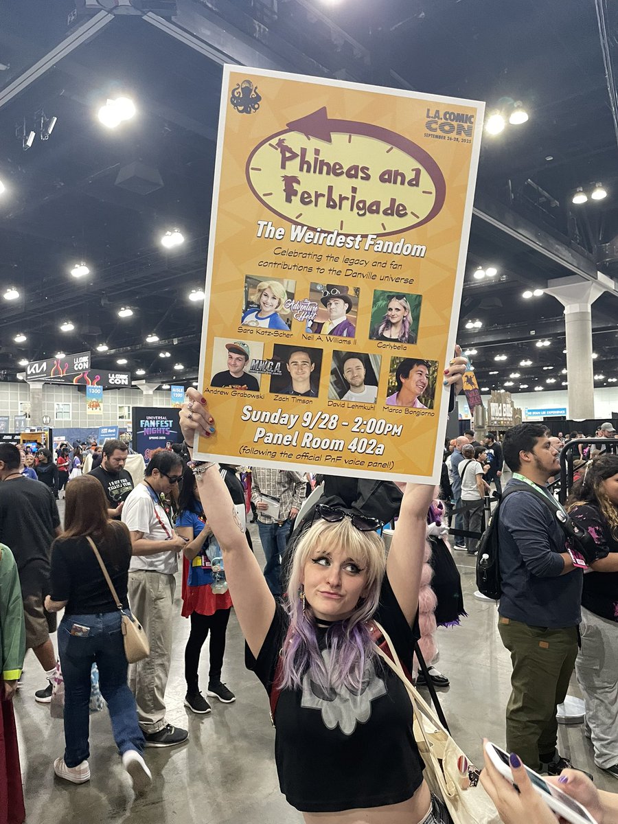 mwca_musical's tweet image. Thank you to everyone who attended our “Phineas and Ferbrigade” panel at Los Angeles Comic-Con this weekend (including @DanPovenmire himself)! PnF fans are the best 🫶

#PhineasAndFerb #MWCA #LACC #Ferbrigade