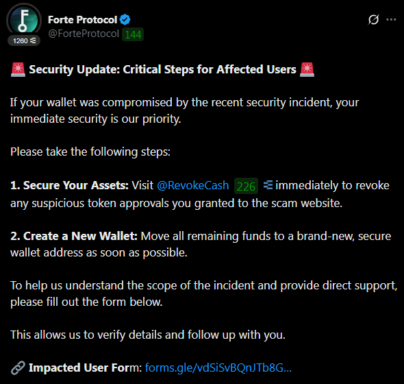 chaintran1's tweet photo. - Responsibility for crypto assets is up to each individual, however the BNB project team has done what @ForteProtocol  has not been able to do. 
- I wonder if @ForteProtocol  will be able to get back the crypto that was taken from me by the impersonator? https://t.co/RHimJC53uc