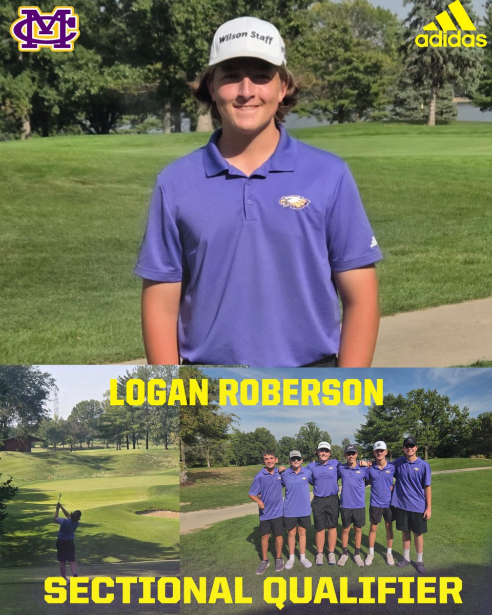 Congratulations to Logan Roberson for shooting 84 today at the Taylorville Regional!!! Logan finished 4th overall and qualifies for the Highland Sectional at Oakbrook next Monday! #HardWorkPaysOff