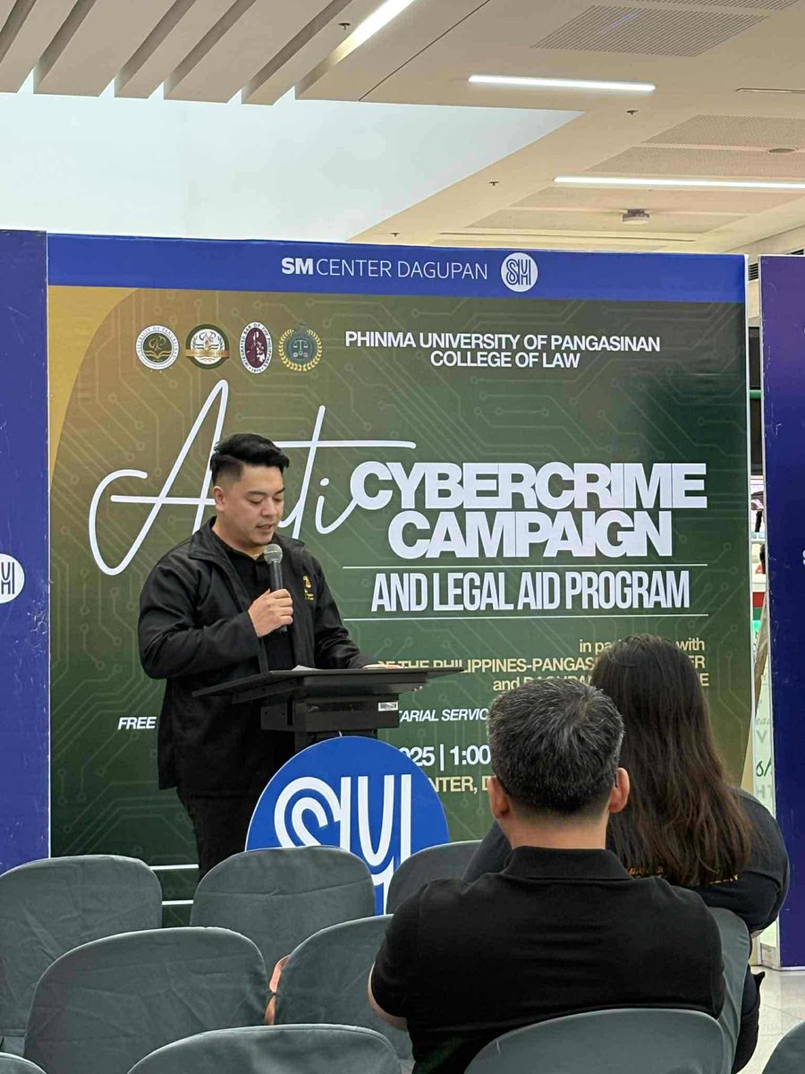 IBP_NCLA's tweet image. IBP Pangasinan
September 22, 2025

Anti Cybercrime Campaign and Legal Aid Program in partnership with PHINMA University of Pangasinan College of Law.

#IBPNCLA
#ServeTheCountryHailTheIBP
#IBPLegalAid