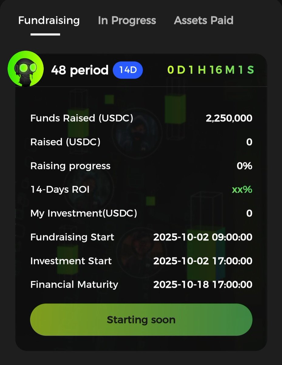 Match_IDN's tweet image. 🔥 AI Assets Pool #48 udah kebuka! 🔥

📊 Periode 14 hari 
🎯 Target 2,25M USDC
🚀 Start: 2 Okt 
💰 Cair: 18 Okt
💰 Target: 2,250,000 USDC

🤖 Cuan aman, dikelola #AI.
⚡ Jangan ketinggalan, siap gas?

#RFG #Match