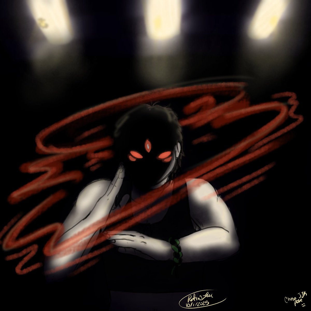 RotiniLM's tweet image. HAPPY OCTOBER!! I'm alive for spooky month, so have some art I was doing throughout September to prepare