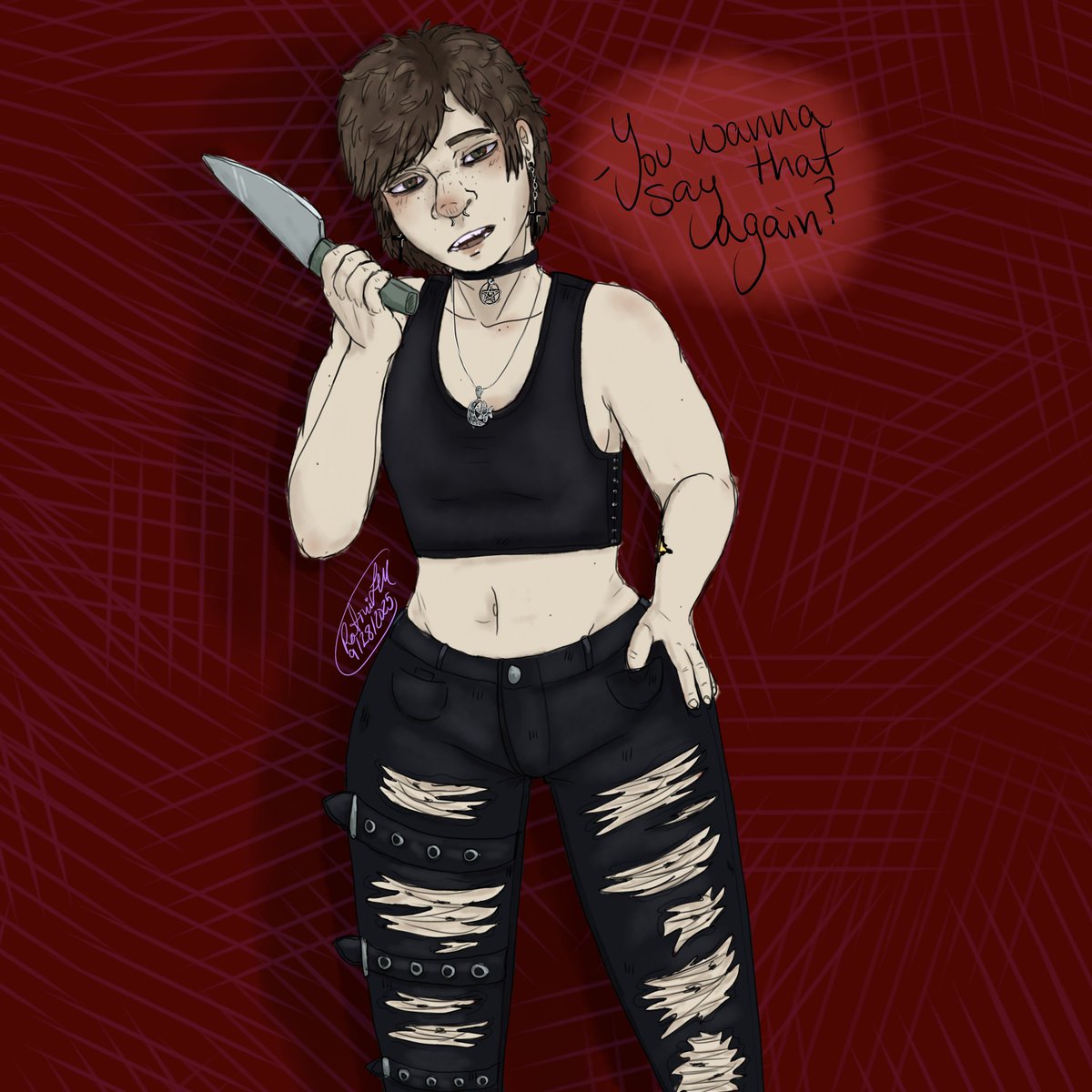 RotiniLM's tweet image. HAPPY OCTOBER!! I'm alive for spooky month, so have some art I was doing throughout September to prepare