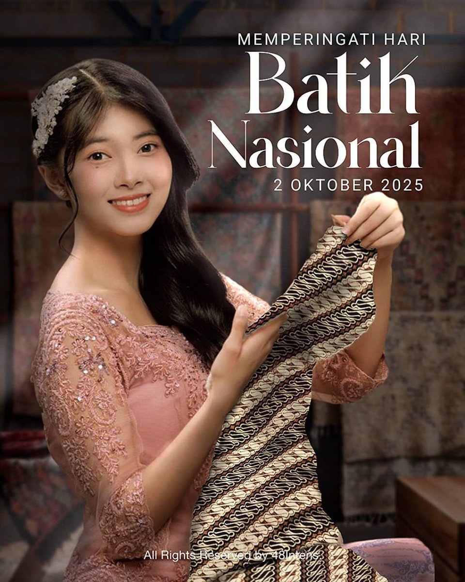 48intens's tweet photo. Setiap helai batik menyimpan cerita, setiap motif mengikat makna.
Selamat Hari Batik, warisan indah untuk selamanya. 🌿✨ https://t.co/UZA1HRR5a7