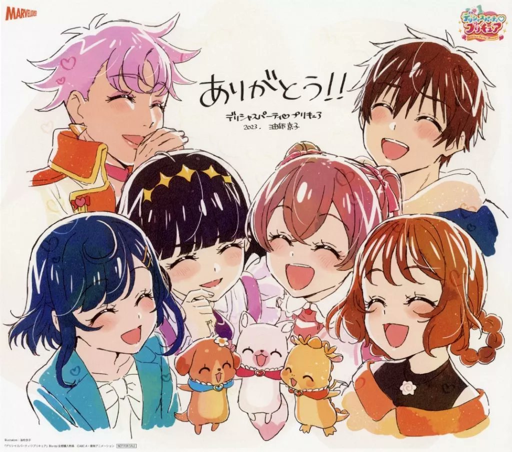 AIrzahn's tweet image. Precure All Stars ✨ 
With the series over, they&apos;ve given us these &quot;thank you&quot; illustrations of the last 3 seasons, thanks to the character designers ... It will be followed by Kimi to Idol after the series ends next year ~ 🍽️☁️🐾