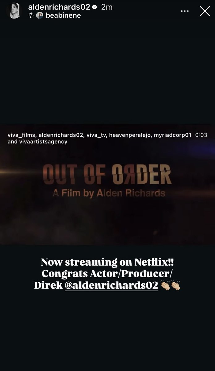 Sarap sa heart ng support! Sila (tween hearts) yung higit isang dekadang kaibigan na ni Alden. Tahimik pero laging nakasuporta sa isa’t isa. Thank you <a href="/beabinene/">Bea Binene ⁷</a> Ang solid ng friendship 💪

#OutOfOrderOnNetflix
#ALDENRichards
OOOxNetflix DirekALDEN
<a href="/aldenrichards02/">Alden Richards</a>