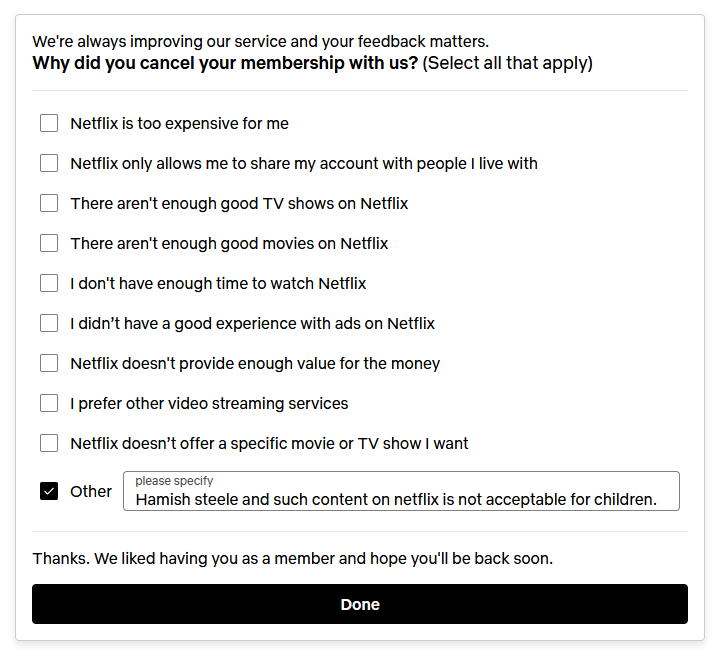 I support this. Cancelling my Netflix until people start to wake up...