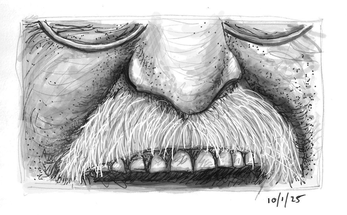 Bradford Thomas (@bradford_thomas) on Twitter photo #inktober day one: mustache #inktober day one: mustache