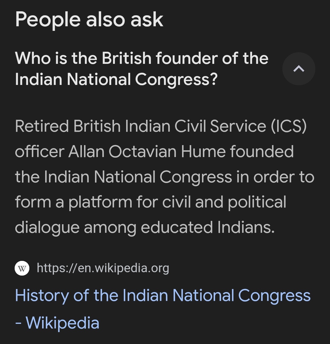 3DAshwath's tweet image. Gaddar #PiDis Ka Payla baap "Allan Octavian Hume" hai 😀
en.wikipedia.org/wiki/History_o….