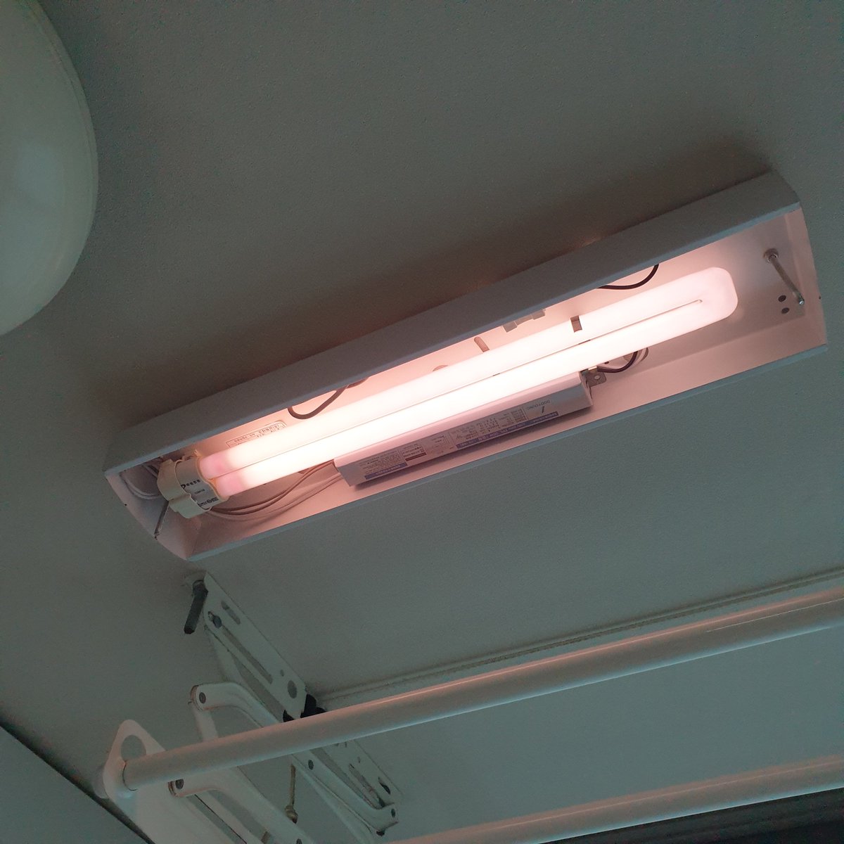 며칠 전에 빨갛게 변하더니 터지기 일보직전이라 바꿔야만 했던 저의 형광등을 봐주세요