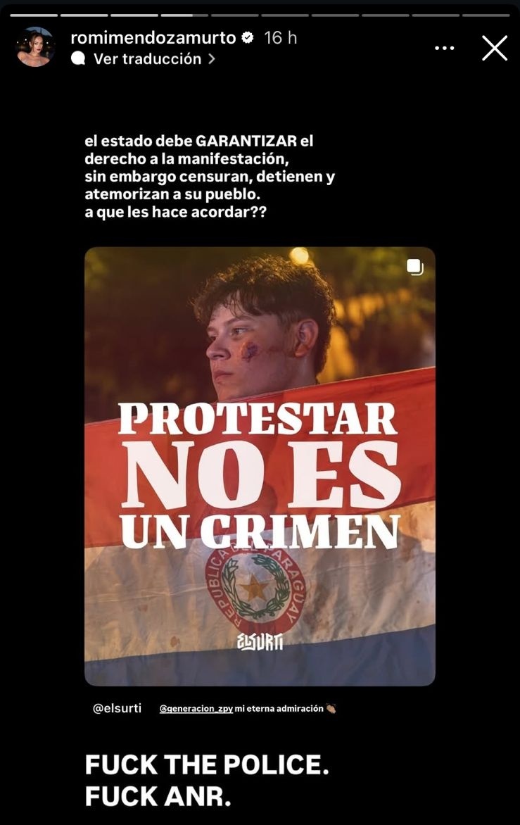 Acabo de ver esto. No sé si es estrategia, pero es muy importante que una de las influencers más seguidas, sea justamente una de las únicas que hable del tema. Pero no solo eso: es de un medio oficialista. Banco.