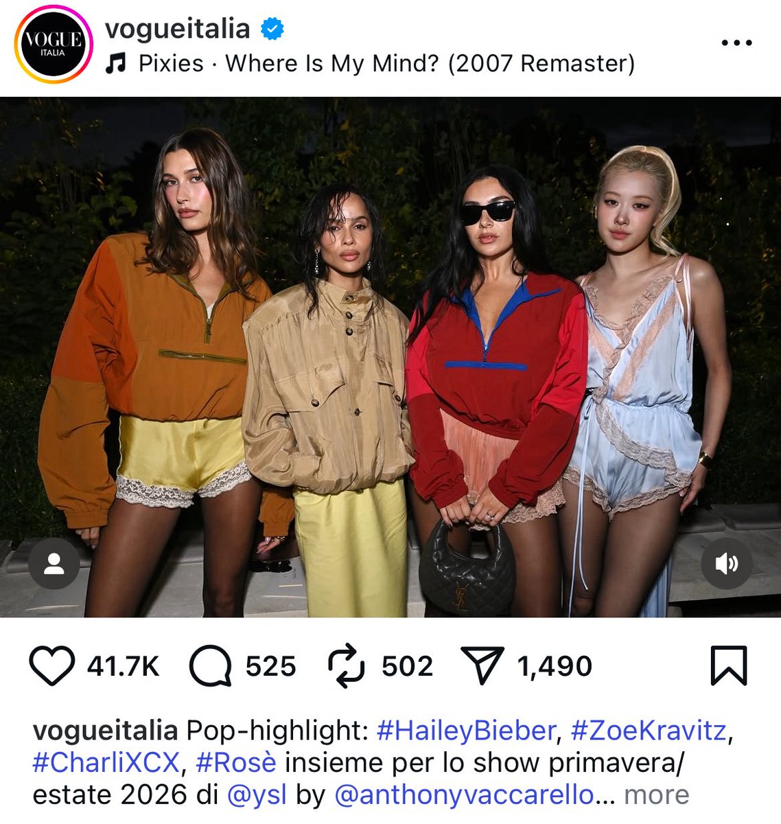 juwonreports's tweet image. Interesting to see how @ELLEUK chopped out #Rosé of @BLACKPINK from their YSL show photo when she’s their global ambassador.