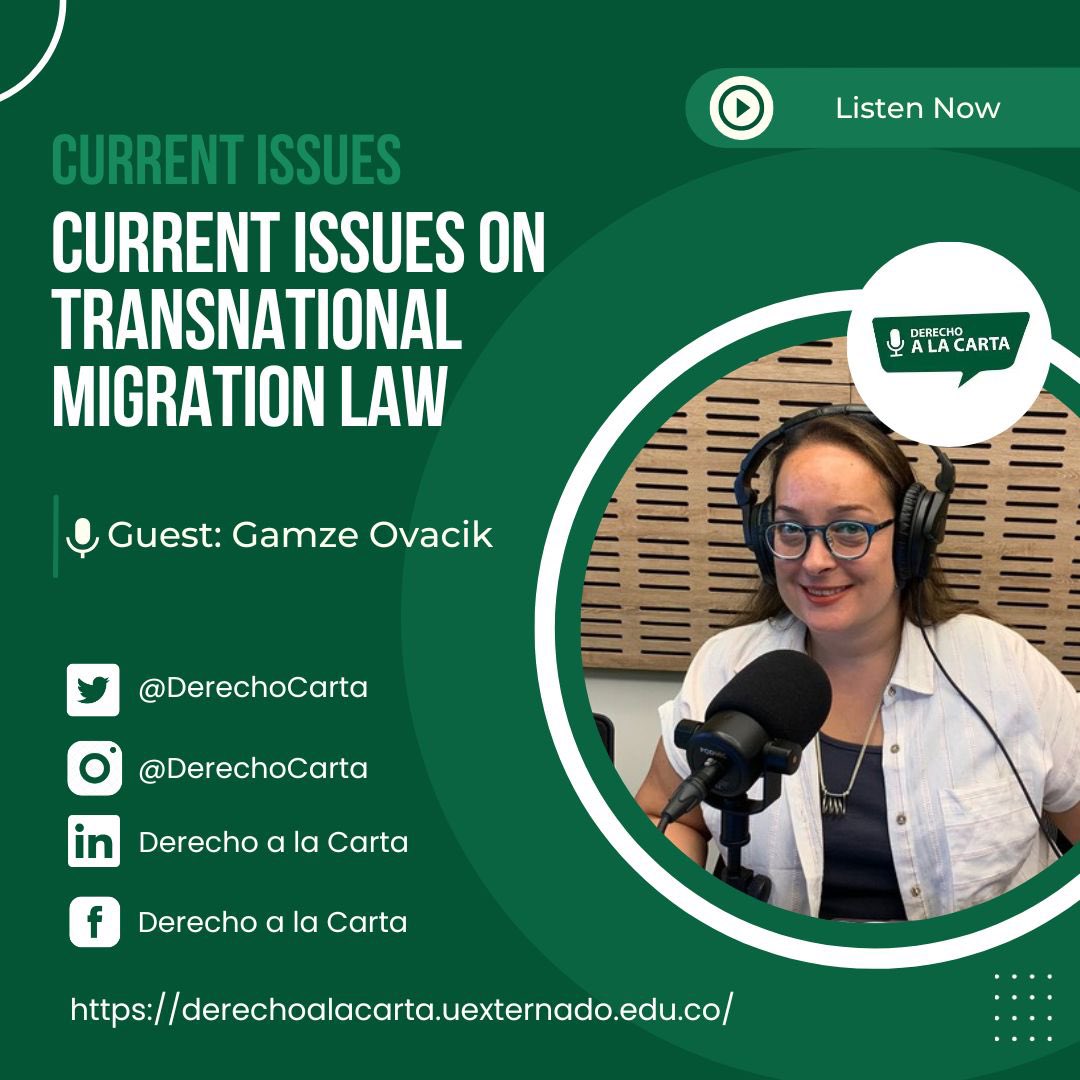 DerechoCarta's tweet photo. #NuevoPodcast📣| La profesora Gamze Ovacik, investigadora postdoctoral de @mcgillu, analiza los principales aspectos del derecho migratorio transnacional, principalmente el concepto de “tercer país seguro” en el caso de la migración siria. 

https://t.co/Wot0Y7UMmv https://t.co/TMotmeSIbr
