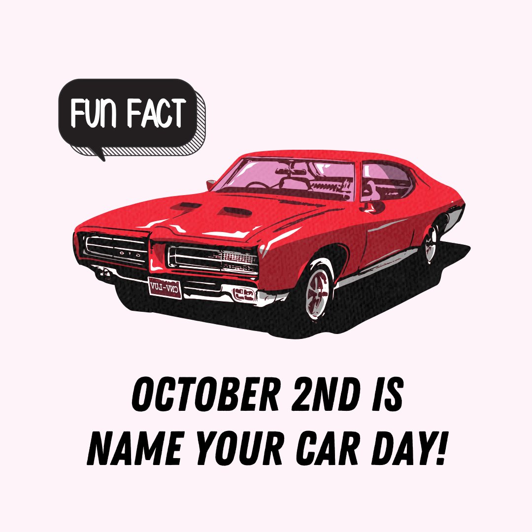 Repco_Service's tweet image. 𝗧𝗼𝗱𝗮𝘆 𝗶𝘀 𝗡𝗮𝗺𝗲 𝗬𝗼𝘂𝗿 𝗖𝗮𝗿 𝗗𝗮𝘆! 😍

Many of us spend so much time in our cars that they
feel like part of the family. And like any family member,
they deserve a name!

Tell us in the comments — what do you call your car?
👇

#NameYourCarDay #CarNames #LoveYourCar