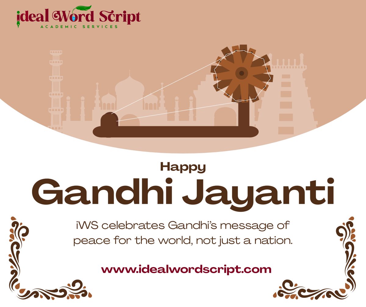 IScript57741's tweet image. Honoring Gandhi’s Peace

iWS celebrates Gandhi’s timeless message of peace 🌍✌️ Let’s embrace harmony and kindness, just as he envisioned 🙏

📞 91-9363533424
🌐 idealwordscript.com
#Gandhi #Peace #iWS #IdealWordScript