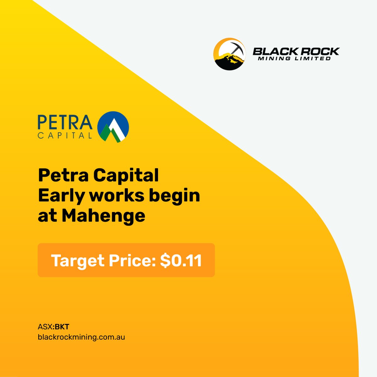 BlackRockMining's tweet image. Petra Capital has valued $BKT.AX with a PT of A$0.11/sh.

The report highlights #BKT&apos;s Mahenge #graphite mine as one of the most attractive graphite projects in the world, before the formal groundbreaking on 9 October.

For a copy of the report, contact your Petra Capital advisor