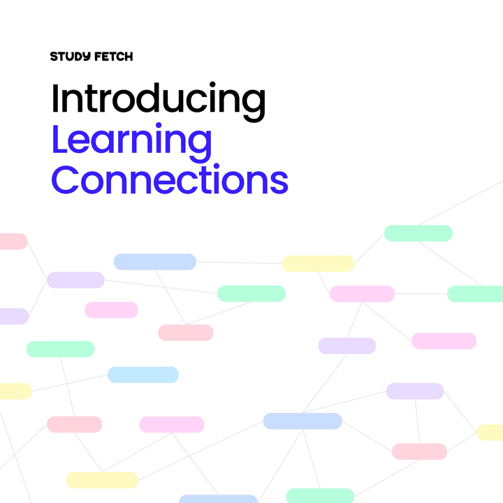 StudyFetch's tweet image. Introducing Learning Connections on StudyFetch 

As students learn new concepts with our AI tutor, StudyFetch automatically surfaces relevant connections from their past learning journey.  

Here&apos;s how different students can take advantage of it: 

Building on Foundations -…
