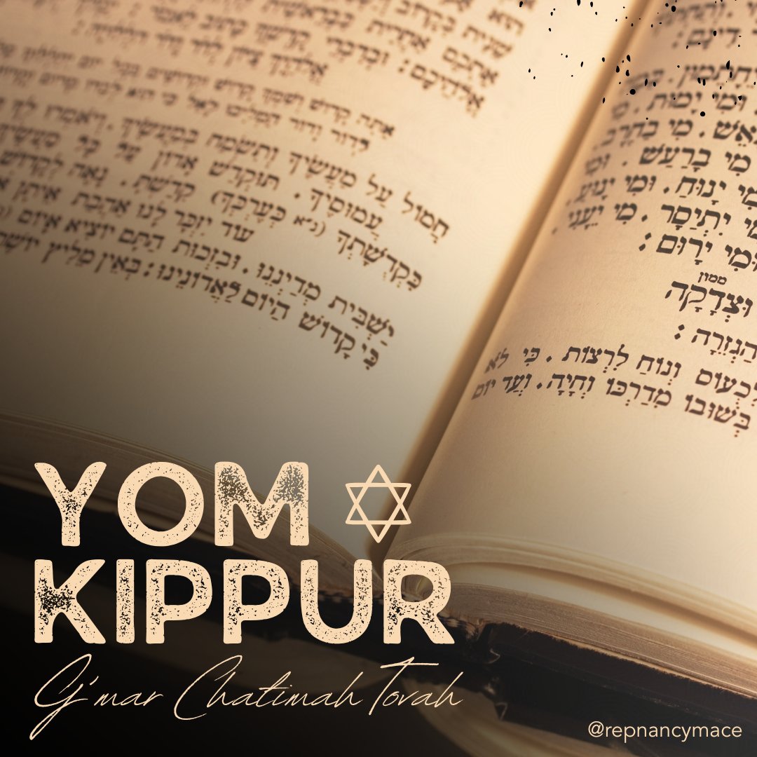 RepNancyMace's tweet image. As Yom Kippur begins tonight, we send our heartfelt wishes to the Jewish community.
May this holy day be one of reflection, repentance, and renewal. G’mar Chatimah Tovah, may you be inscribed in the Book of Life.