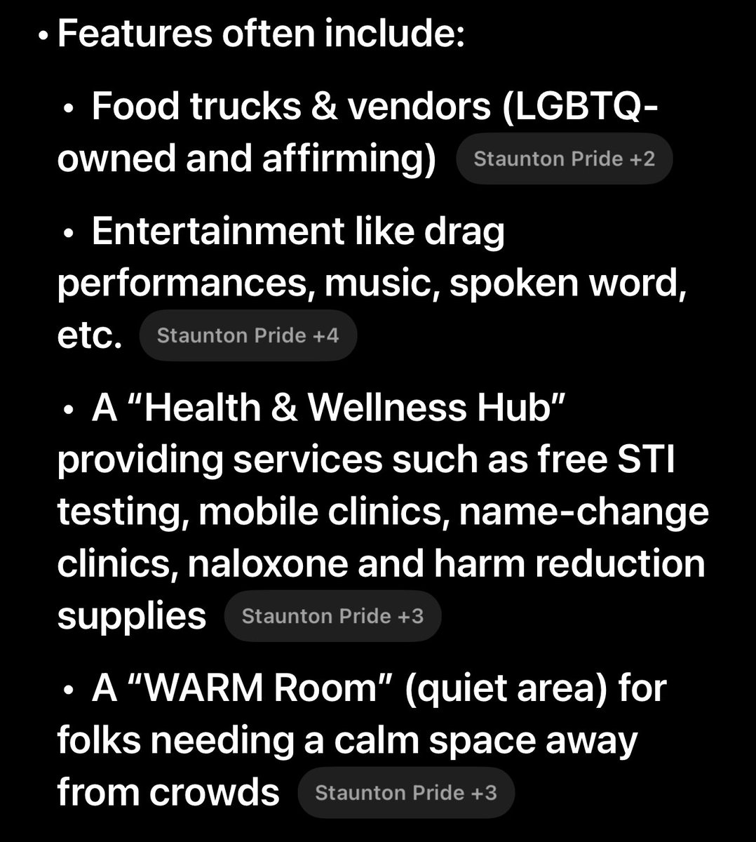 There’s a pride parade going on in a town nearby and I’m astounded by the Warm Room &amp; Harm Reduction supplies