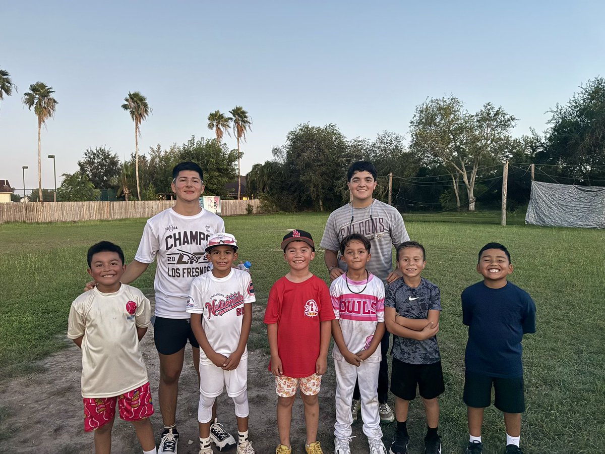 Today's baseball practice was a treat for the Owls! They enjoyed having not just one, but two <a href="/lfalconbaseball/">LFHS Baseball</a> players with them: Coach Albert and Coach Gonzalo! Thank you, boys! <a href="/losfresnoshigh/">Los Fresnos High</a>