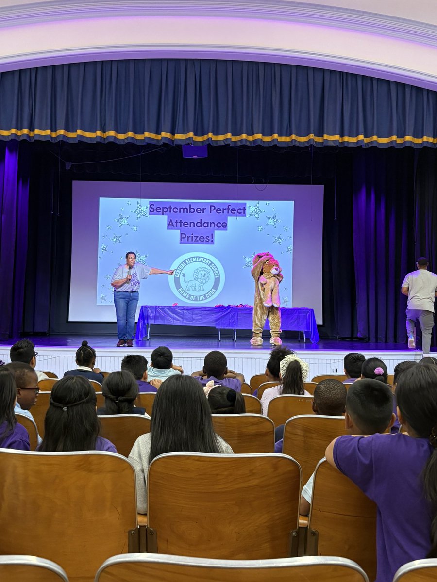 The auditorium was exploding with excitement today at our Attendance Pep Rally! Cubby wants everyone in school everyday!