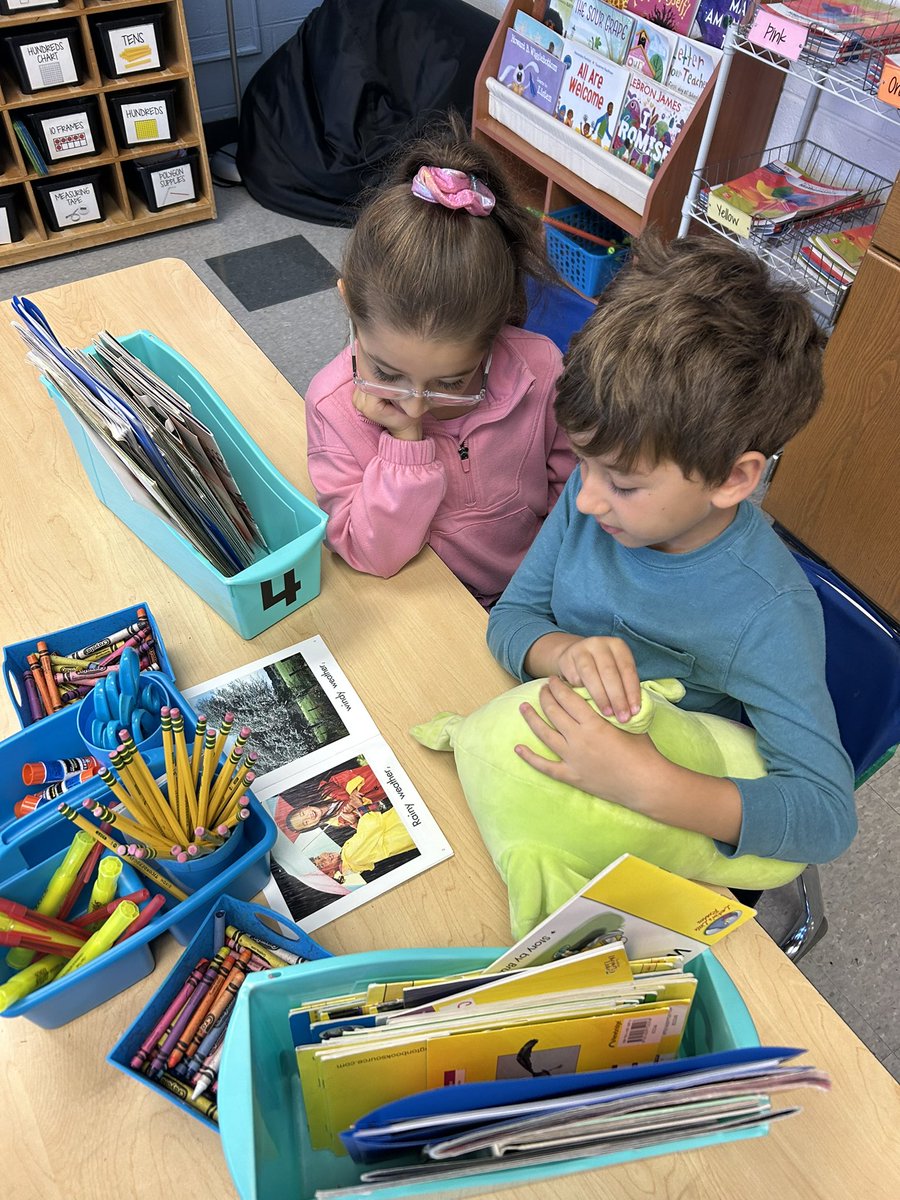Practicing buddy reading to get ready to start our Lit Lab routine! Students did a great job reading to one another!