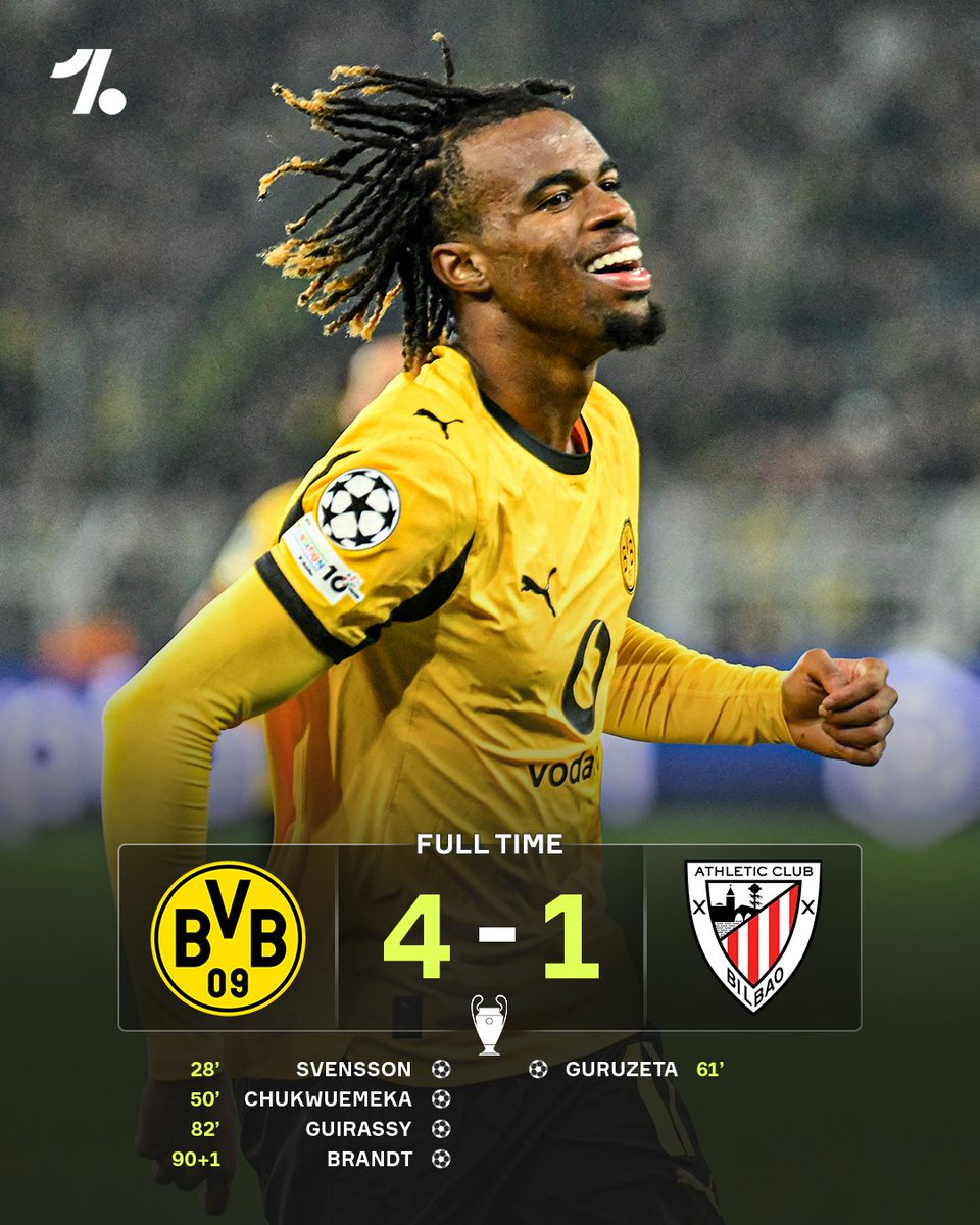 Borussia Dortmund continue their impressive start to the season and win big  in the Champions League 🟡⚫️, image size:960x1200