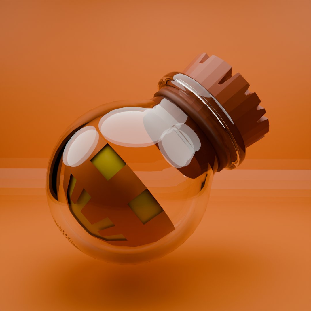 thelittlestore7's tweet image. And now a pumpykin potion bottle for my mom (she loves it and so do I ✽-(ˆ▽ˆ)/✽ ✽\(ˆ▽ˆ)-✽). The &apos;potion&apos; looks kinda paper-like
#blender #beginner #simple #potion #pumpkin #fall #Halloween #3D