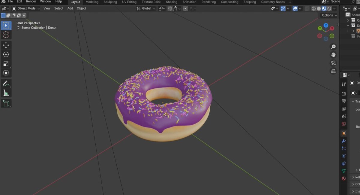 spatial_jonaz's tweet image. Learnimg with the famous donut tutorial