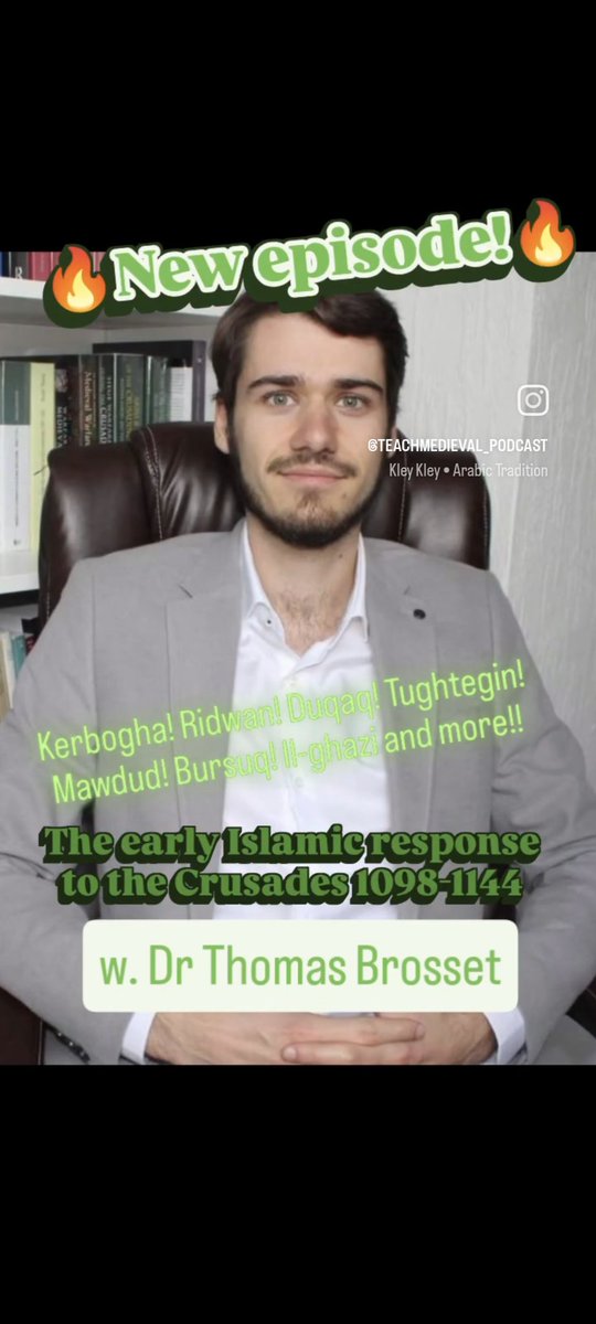 Teach Medieval Podcast (@teachmedieval) on Twitter photo Very proud of this new mini-series! 🎤 The fragmented Muslim Near East can be an easy place for western learners to get lost. I hope this new two-parter with the marvellous <a href="/brosset_thomas/">Thomas Brosset</a> helps them find their feet 🤓
shows.acast.com/teach-medieval…
#medieval #crusades #islamichistory Very proud of this new mini-series! 🎤 The fragmented Muslim Near East can be an easy place for western learners to get lost. I hope this new two-parter with the marvellous <a href="/brosset_thomas/">Thomas Brosset</a> helps them find their feet 🤓
shows.acast.com/teach-medieval…
#medieval #crusades #islamichistory