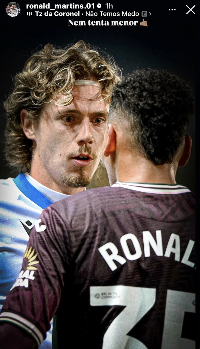 HqSwansea's tweet photo. "Don't even try kid 🤙🏽" - Ronald's message to Todd Cantwell via his story 🤣 https://t.co/EZNsJUxLsS