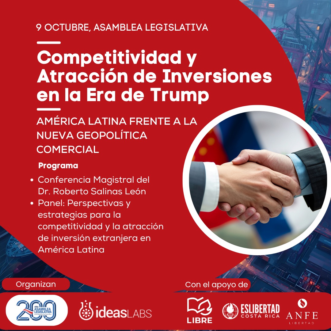 luiseloria's tweet image. Competitividad y Atracción de Inversiones en la Era de Trump: América Latina frente a la nueva geopolítica comercial

📅 Fecha: Jueves 9 de octubre de 2025
🕔 Hora: 5:00 p.m. – 9:00 p.m.
📍 Lugar: Salón Jefes de Estado, Presidentes y Presidenta de la República, Asamblea…