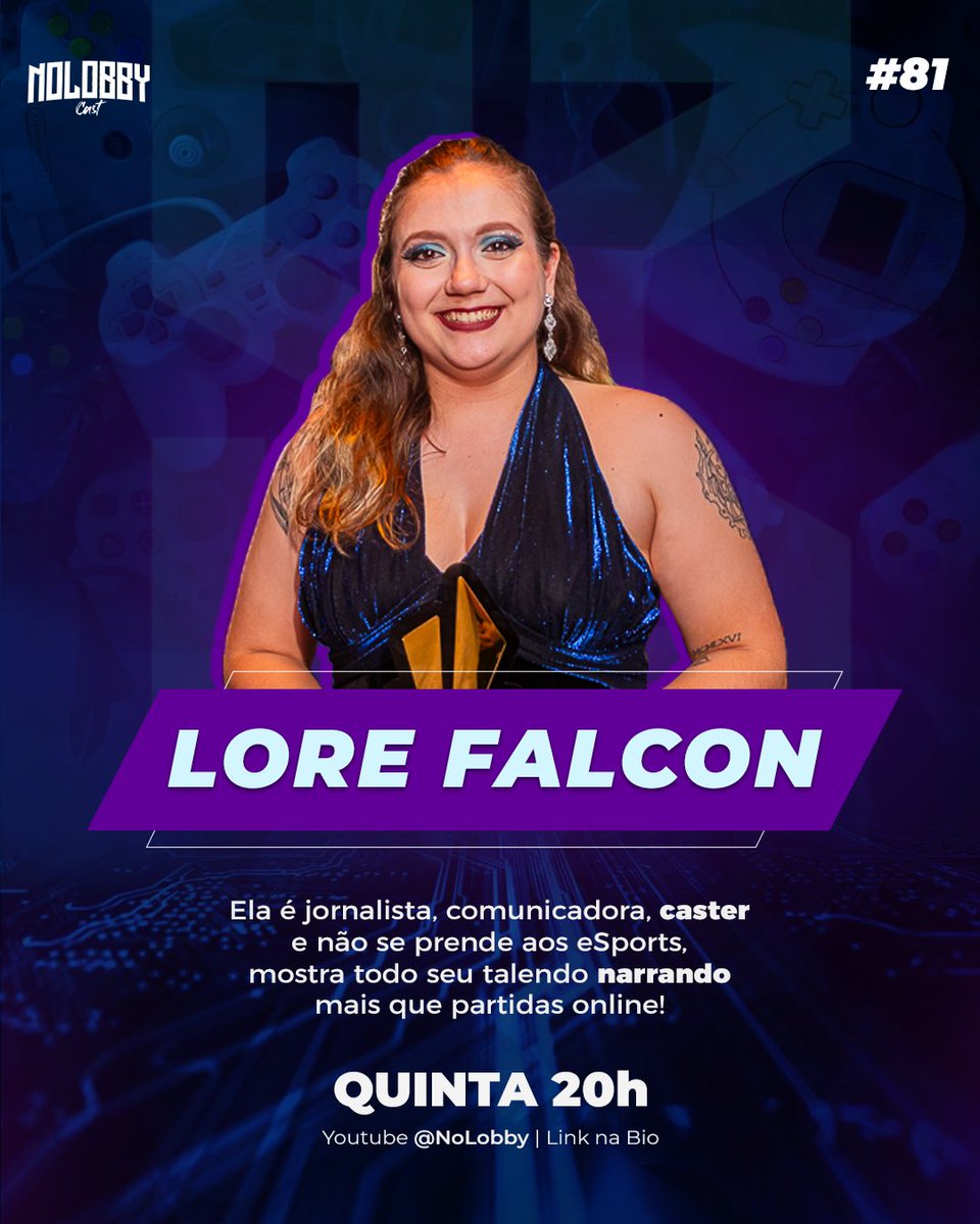 NoLobbyCast's tweet photo. Ela está marcando o cenário dos eSports com seu talento como comunicadora e jornalista, sendo caster de vários campeonatos que ultrapassam as telas!

Quinta-feira às 20h no nosso canal!

#podcast #videogames #narração #esports #caster https://t.co/PNAT8HsguJ