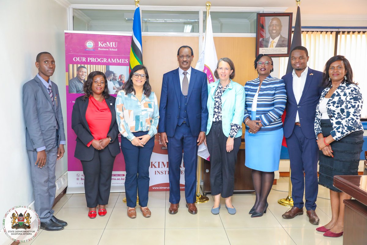Diaspora_KE's tweet photo. 𝐄𝐗𝐏𝐀𝐍𝐃𝐈𝐍𝐆 𝐏𝐀𝐓𝐇𝐖𝐀𝐘𝐒 𝐅𝐎𝐑 𝐊𝐄𝐍𝐘𝐀𝐍 𝐏𝐑𝐎𝐅𝐄𝐒𝐒𝐈𝐎𝐍𝐀𝐋𝐒 𝐓𝐎 𝐖𝐎𝐑𝐊 𝐈𝐍 𝐆𝐄𝐑𝐌𝐀𝐍𝐘

Ms. Irene Karari-@ikarari, Director/in-charge of the Skills & Expertise Division, representing Diaspora Affairs PS, Ms. @roselinenjogu, and TELC gGmbH delegation from Germany led by Ms. Sibylle Plassmann, Head of Tests and Training, conducted outreach visits to Kenya Methodist University (KeMU) and Mount Kenya University (MKU) in Nairobi and Thika, respectively. 

The mission is part of the implementation of the Comprehensive Migration and Mobility Partnership Agreement between Kenya and Germany that was signed last year in Berlin. Read more.. https://t.co/YimtT04FLH #KaziMajuu