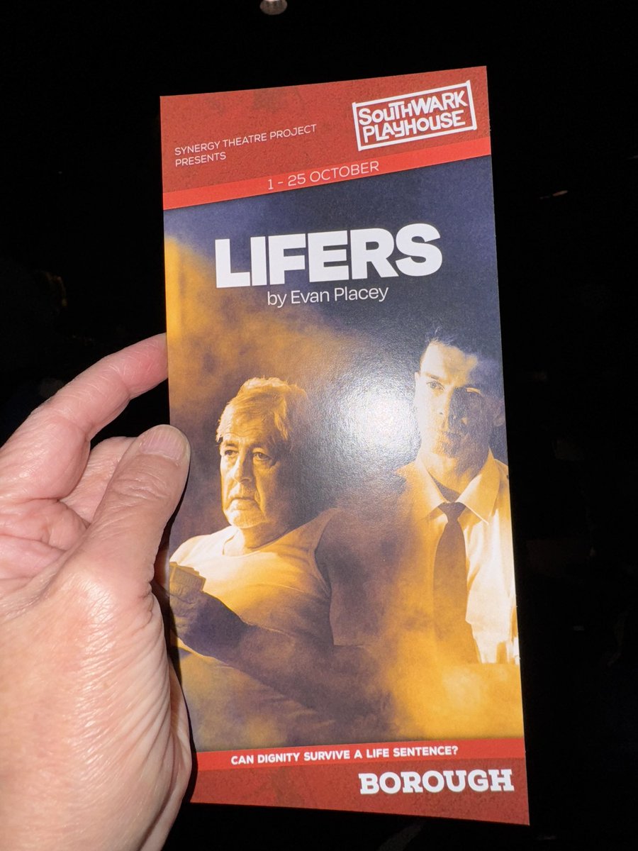 Sobering look at healthcare &amp; terminal illness in prison #Lifers <a href="/Synergy_Theatre/">Synergy Theatre</a> <a href="/swkplay/">Southwark Playhouse</a> focusing on a lifer with a terminal illness, correctional health professionals &amp; his pre-prison life.
Despite the bleakness there is a lot of light humour. Engaging! Wonderful cast!