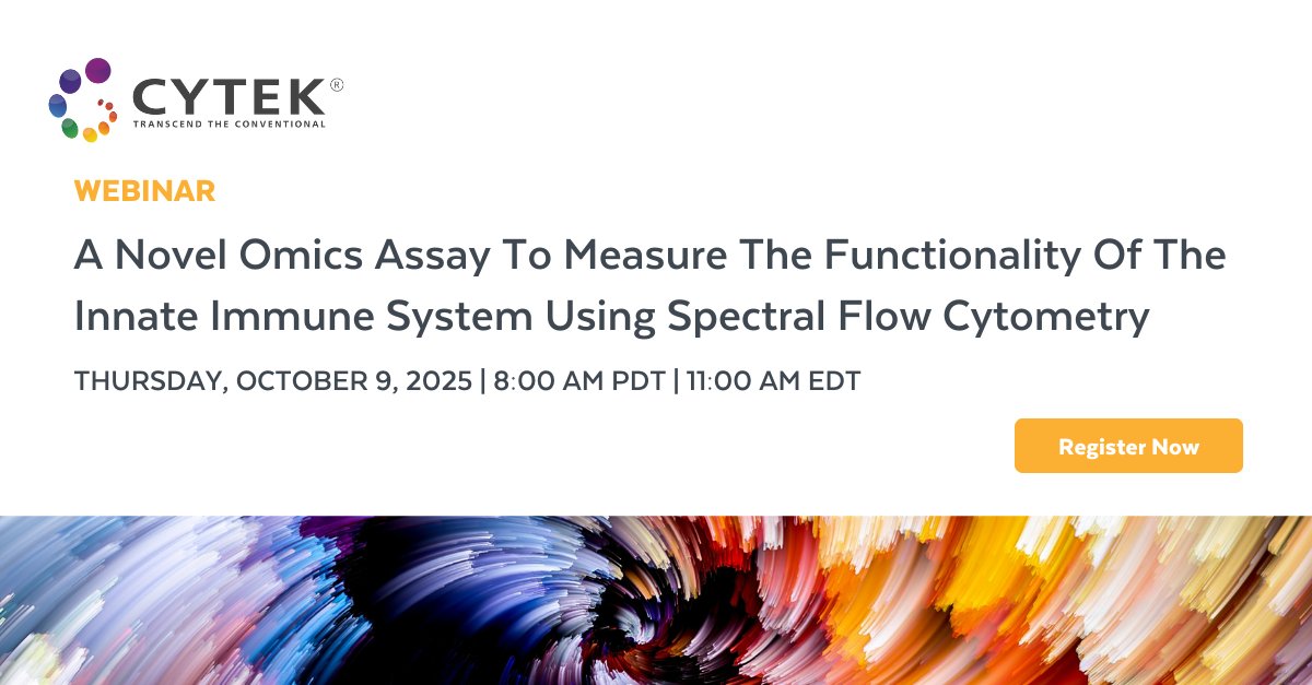 CytekBio's tweet image. Join us next week for the webinar “A Novel Omics Assay To Measure The Functionality Of The Innate Immune System Using Spectral Flow Cytometry”, to learn how spectral flow cytometry enables omics approaches to predict vaccine responses. hubs.la/Q03LmTjs0 #flowcytometry