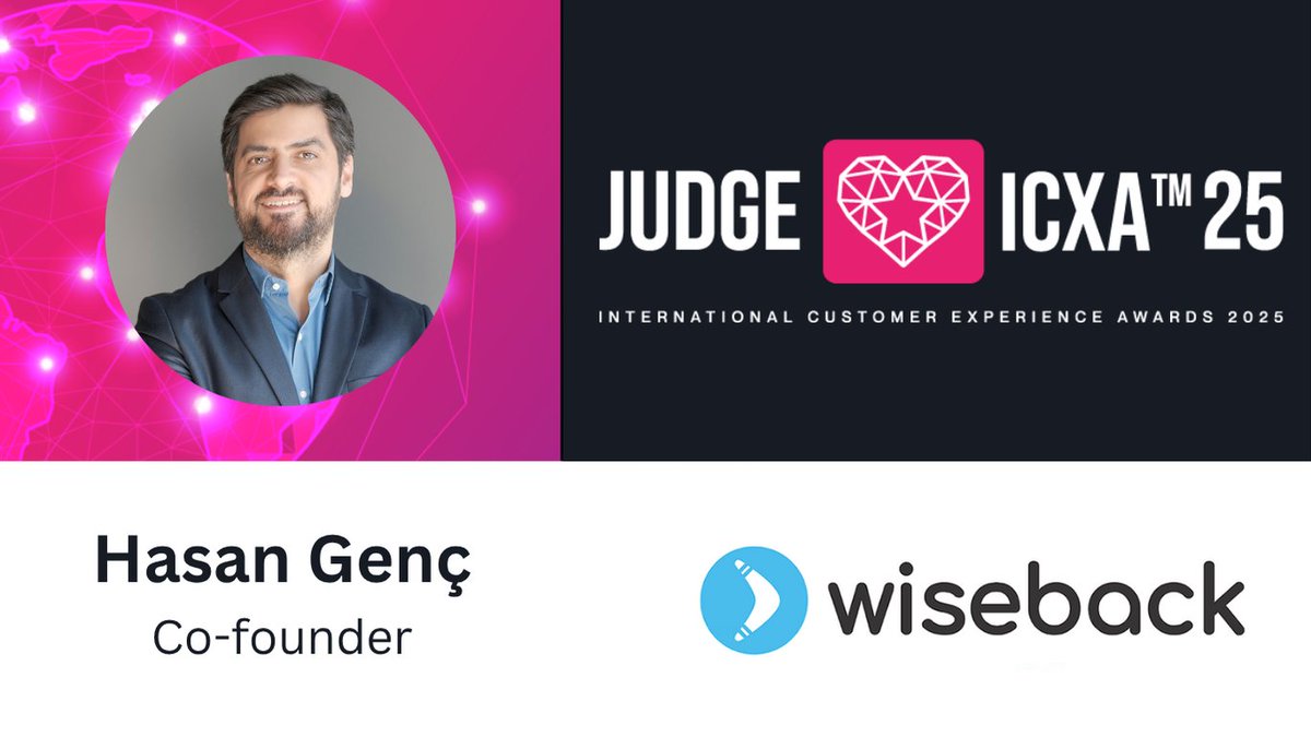 wiseback's tweet image. Excited to share that our Wiseback co-founder, Hasan Genç, will join as a judge 🏆 at the International Customer Experience Awards 2025 (ICXA’25)! 🌍✨

📅 Nov 5-6, 2025
#ICXA25 #CustomerExperience #Wiseback #CX #Awards @awardsinter @HasanGenc