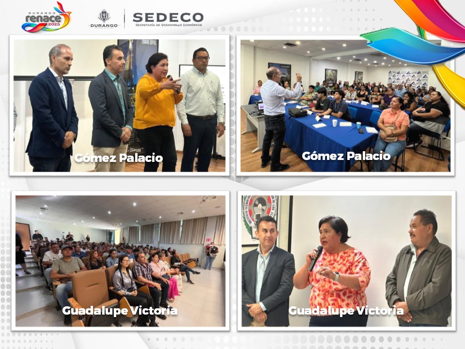 🚀 ¡Dimos inicio a los cursos para emprendedores!

En los municipios de Gómez Palacio y Guadalupe Victoria, iniciamos los talleres del programa Profesionalizando Durango al Mundo, una iniciativa que busca impulsar los sueños y proyectos de quienes hacen mover nuestra economía💼✨