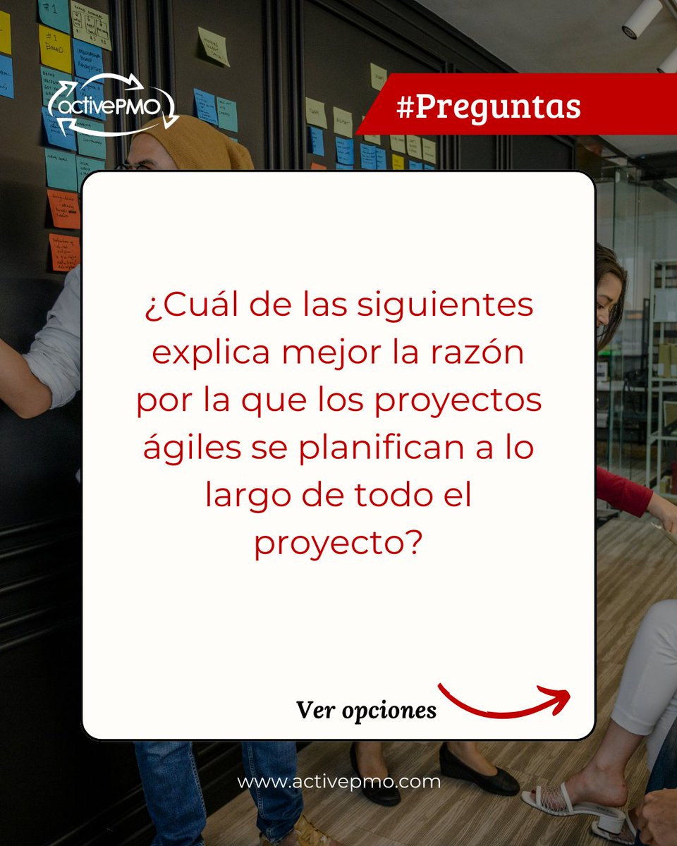 activepmo's tweet image. ¿Cuál de las siguientes explica mejor la razón por la que los proyectos ágiles se planifican a lo largo de todo el proyecto?

¿Acertaste? activepmo.com/2023/05/31/pre…

- activepmo.com -

#PMP #ActivePMO #pmpcertification #projectmanagement #pmpexamquestions #pmpexamprep
