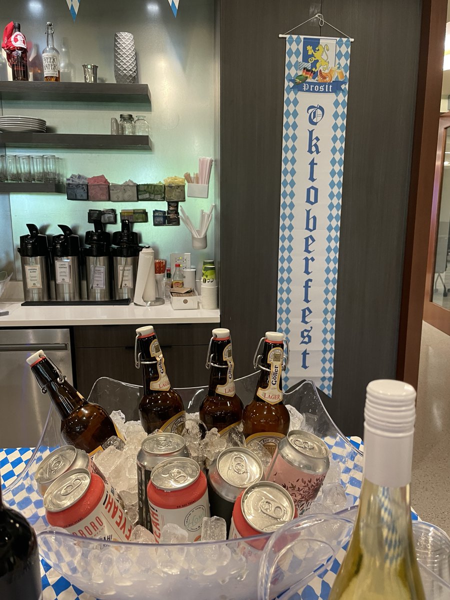 Our Social Committee brought a little Bavarian flair to the office with an Oktoberfest celebration. Folks across the firm gathered to enjoy pretzels, pastries, German beer and wine, and plenty of beer cheese!