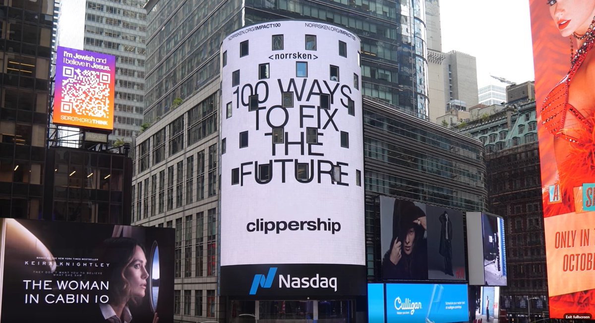 Not every day you see your name in Times Square. Thanks, <a href="/norrsken_org/">Norrsken</a> for the shoutout!