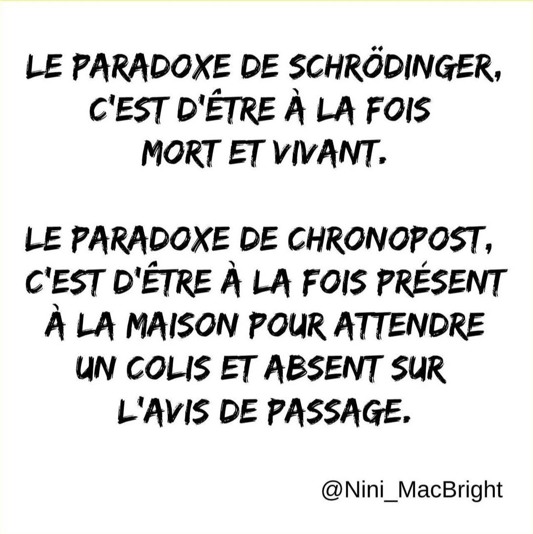 Ah... <a href="/Chronopost/">Chronopost</a> ... Heureusement qu' <a href="/AmazonFrance/">Amazon.fr</a> ne passe quasiment pas par vous...