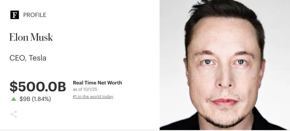 #BREAKING: 🇺🇸 #ELON #MUSK BECOMES THE FIRST PERSON IN #HISTORY TO REACH #NETWORTH OF $500 BILLION.
