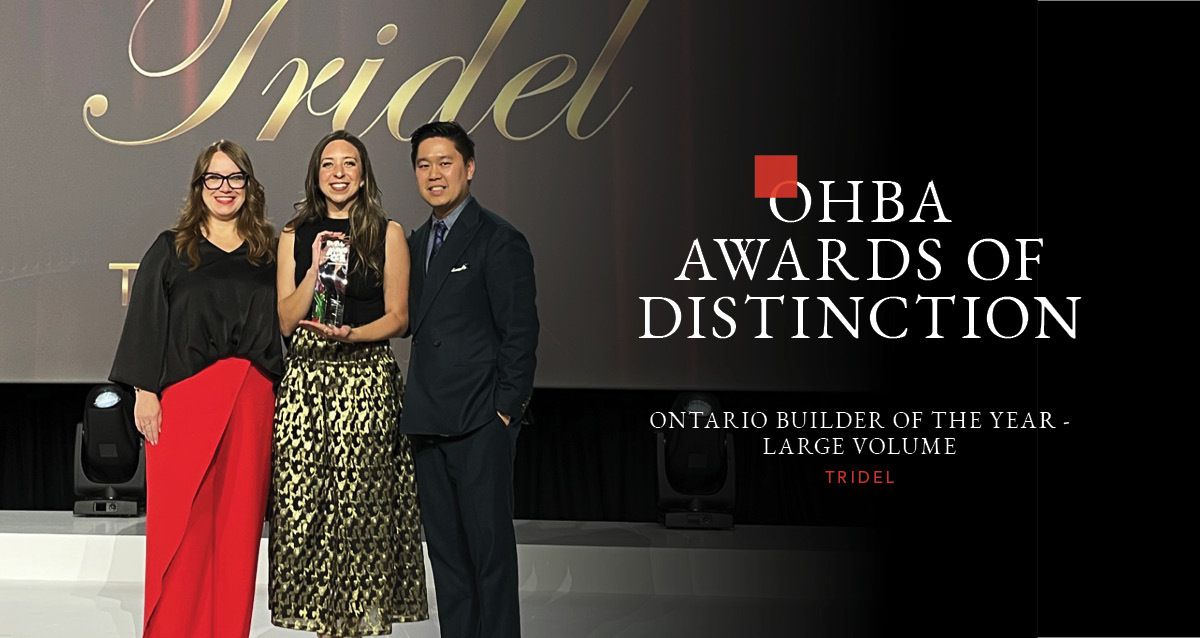 Tridel Condos (@tridel) on Twitter photo Tridel is the Ontario Builder of the Year 🏆
We’re proud to be recognized with this honour at the 2025 <a href="/OntarioHBA/">Ontario Home Builders’ Association (OHBA)</a> Awards of Distinction — a reflection of our unwavering commitment to community building, sustainability, and above all, the homeowners who inspire everything we do. Tridel is the Ontario Builder of the Year 🏆
We’re proud to be recognized with this honour at the 2025 <a href="/OntarioHBA/">Ontario Home Builders’ Association (OHBA)</a> Awards of Distinction — a reflection of our unwavering commitment to community building, sustainability, and above all, the homeowners who inspire everything we do.