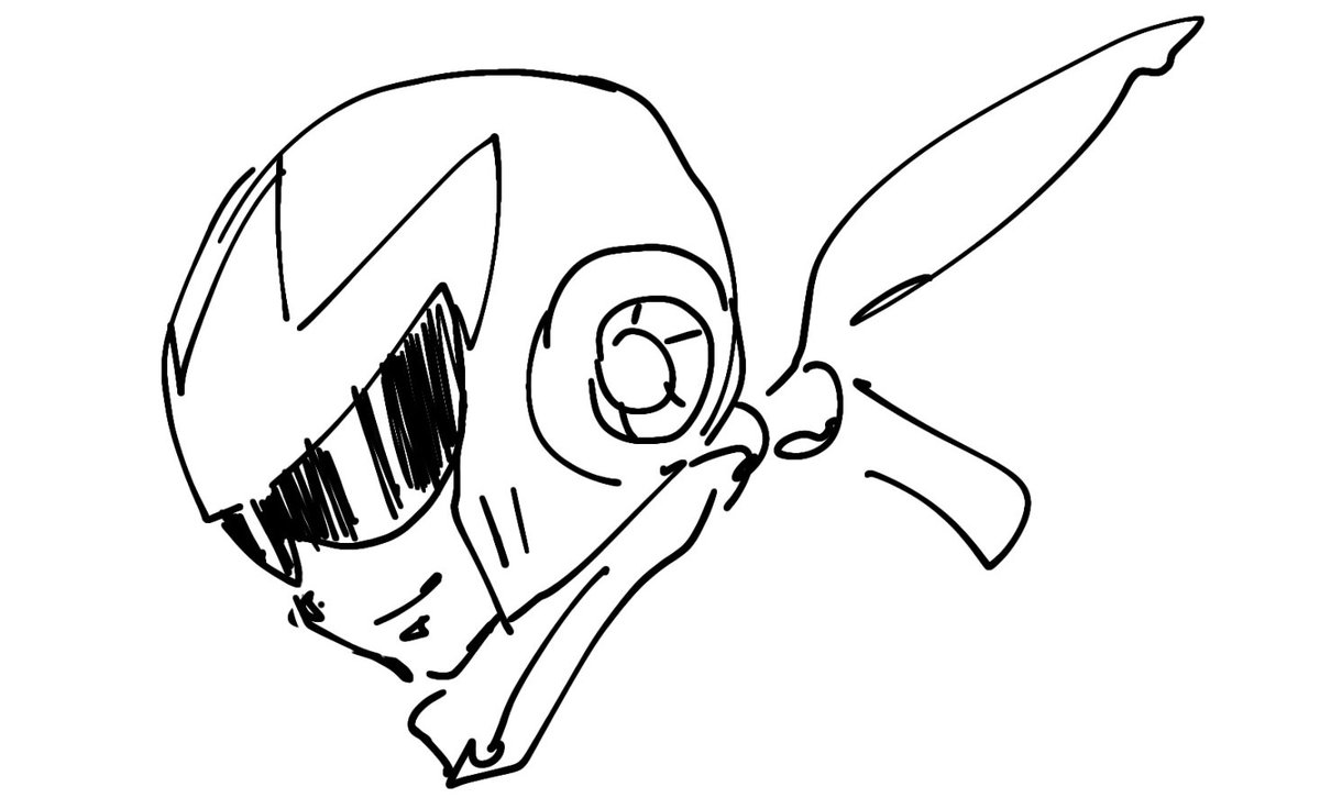 Came back from work
I think I understood how to properly draw his helmet lmao