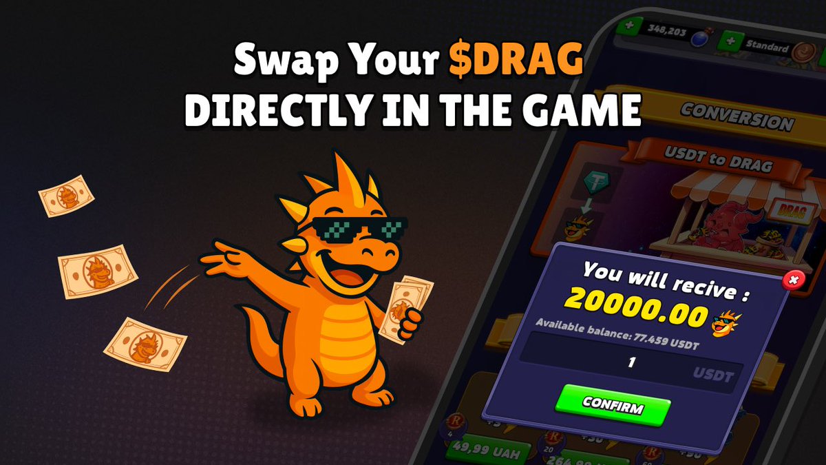 realisnetwork's tweet photo. 💡 A Friendly Reminder:

You can swap your $DRAG into $USDT directly in merge games 🐲➡️💵.

Then simply withdraw your USDT to any wallet you prefer.

Play. Earn. Swap. Withdraw — it’s all in your hands! 🚀 https://t.co/SgNRuP1ADV