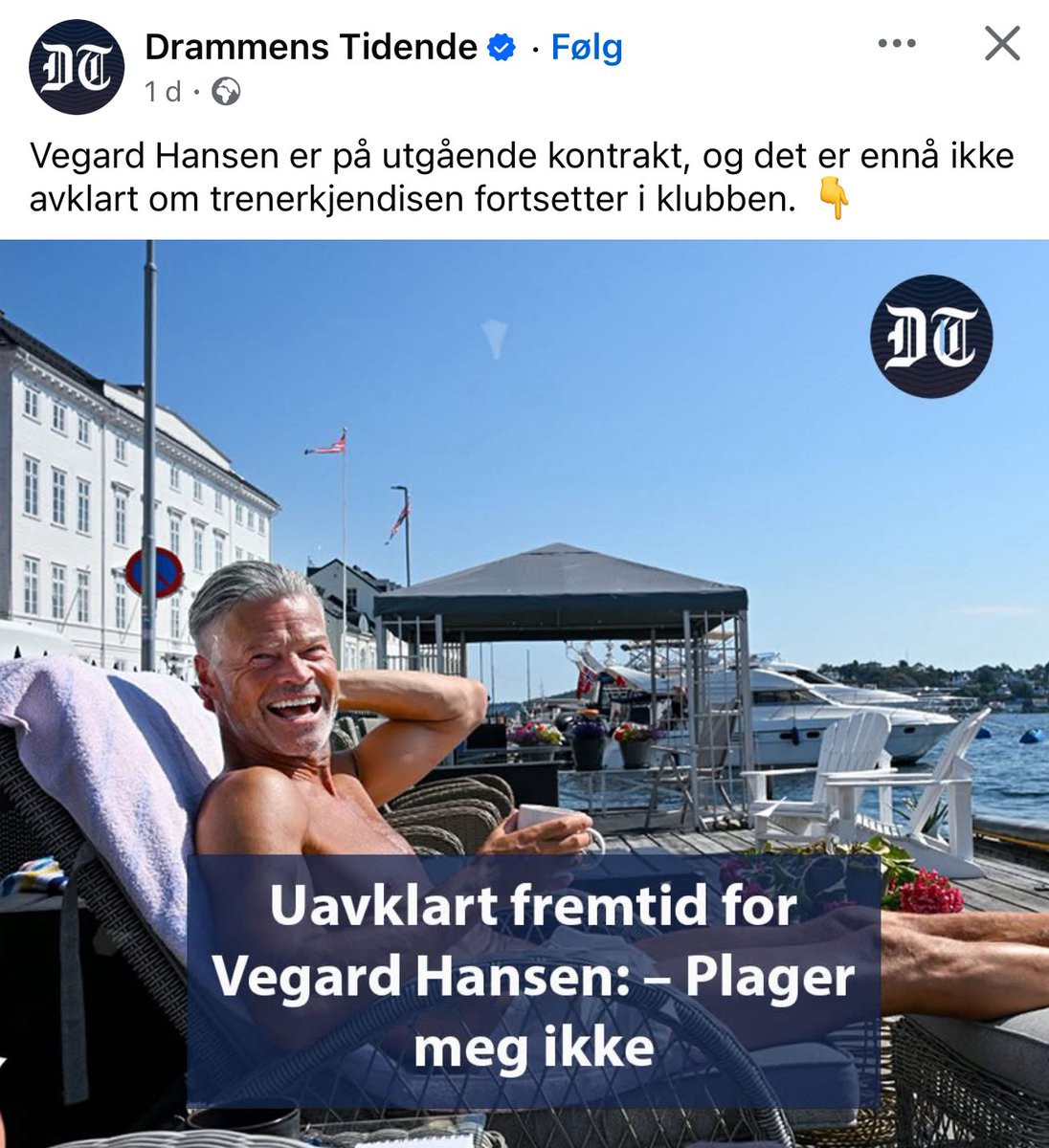 Trenerkjendis går akkurat. 
Kjendistrener. Da er det over.