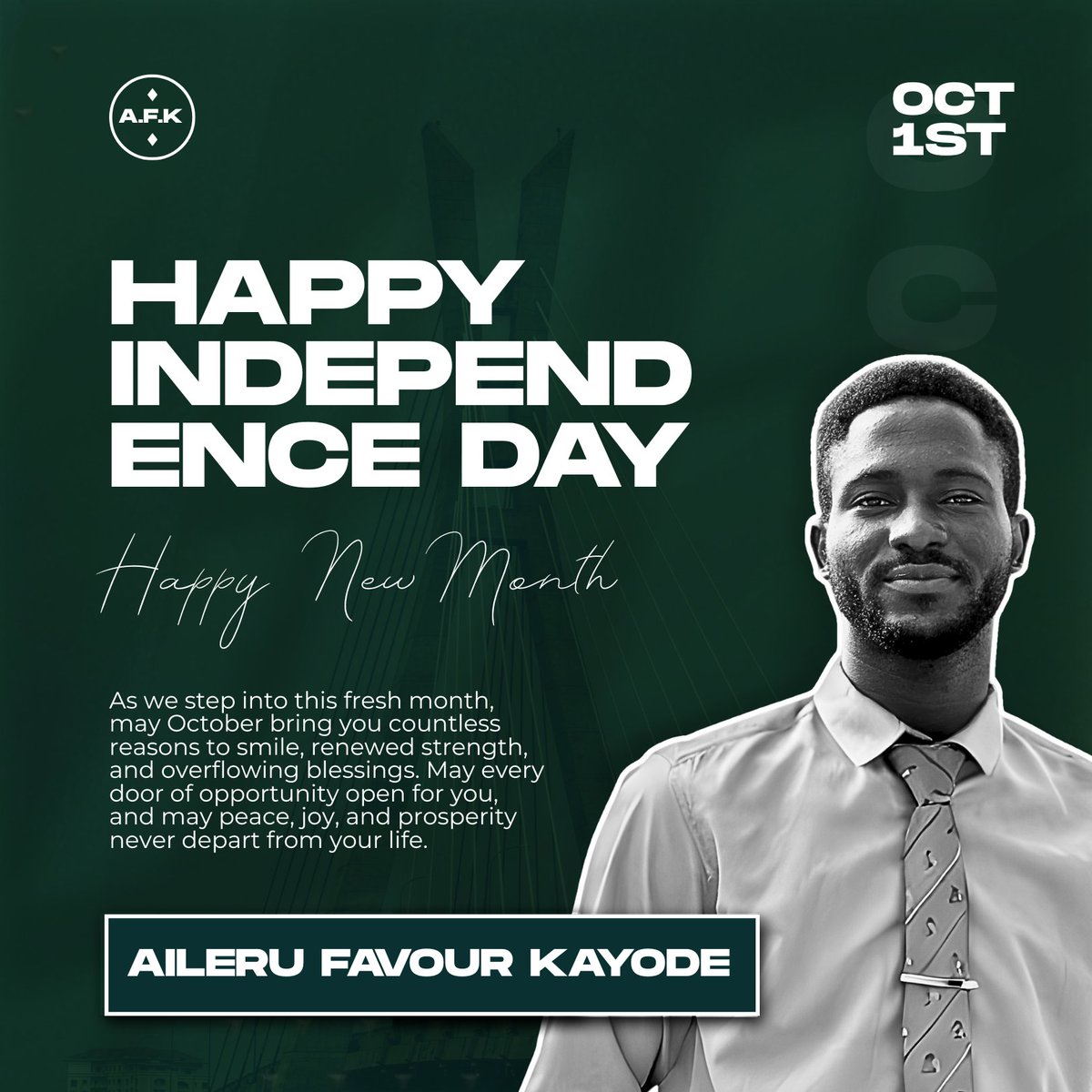 FavourAileru's tweet photo. 💚🇳🇬Happy Independence Day🇳🇬💚
#Oct1st #independenceday2025 https://t.co/irmG7snT8C