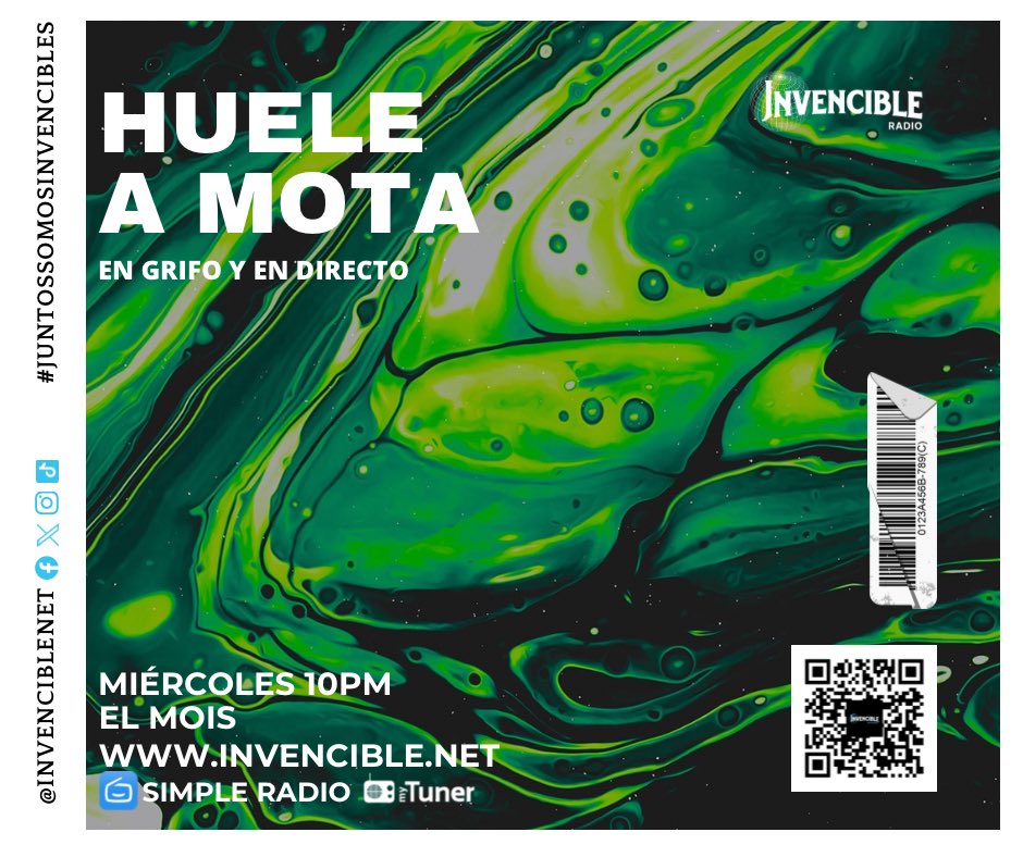 M de Miércoles y Mota 🔥🍁

🥦Huele a Mota🥦

Pon la pachialarma 🤣 y prepárate el porro que traemos música pachequisima 💨 SIN CENSURA 

10PM con El Mois 🔊

Solo por <a href="/Invenciblenet/">Invencible</a>
