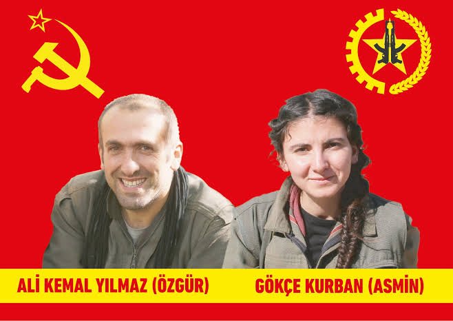 Kavgada ısrarın adıdır Asmin kavgada korkusuzlugun adıdır Özgür 2 Ekim 2020 günü Asmin ve Özgür yoldaşlar başları kesilerek katledildi ve o şekilde ailesine canlı otopsi yaptırıldı. Selam olsun kavgamızın korkusuz komutanı Özgür e ve kavgamızı en küçüğü olan Asmine